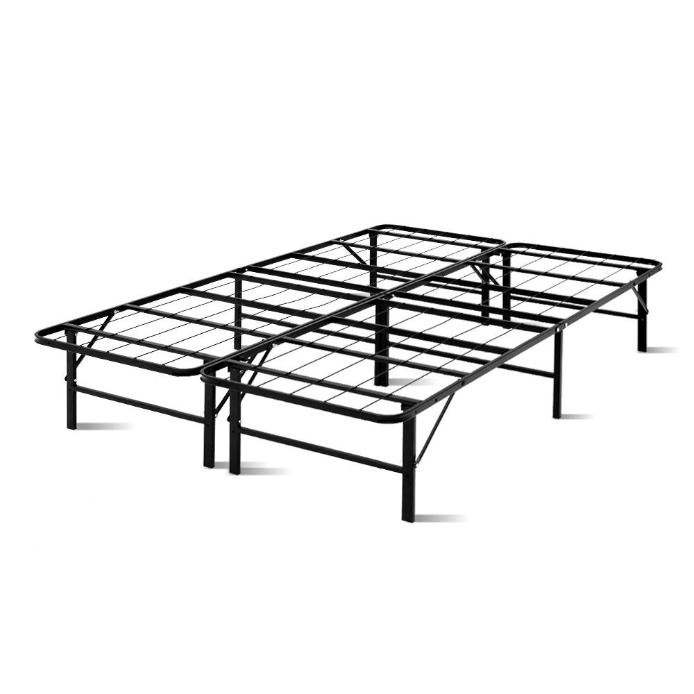 Artiss Folding Metal Bed Frame – Black – DOUBLE