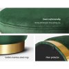 Artiss Ottoman Foot Stool with Storage Round Velvet Foot Rest Pouffe Footstool – Green