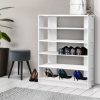 Artiss Shoe Cabinet Shoes Organiser Storage Rack 30 Pairs Shelf Wooden – White