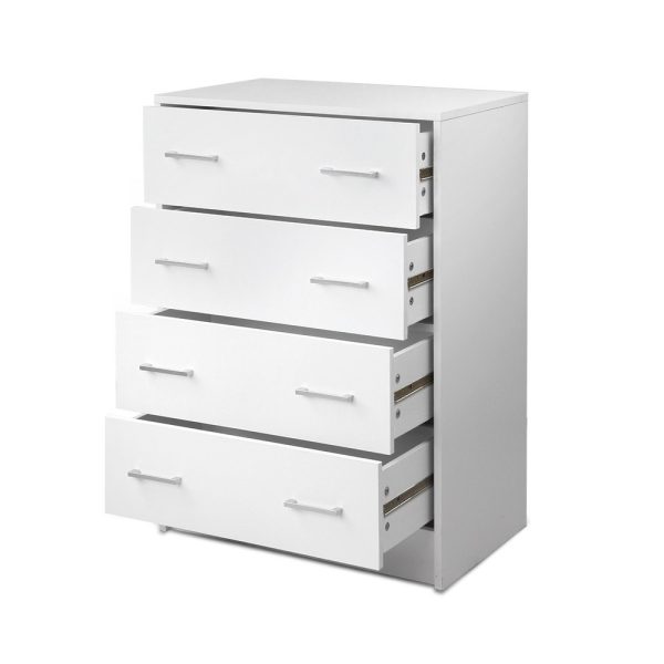 4 Chest of Drawers – ANDES White