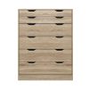 Artiss 6 Chest of Drawers Tallboy Dresser Table Storage Cabinet Bedroom – Oak