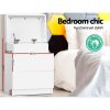 Artiss Bedside Tables 2 Drawers Side Table Storage Nightstand Bedroom Wood – White