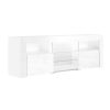 Artiss TV Cabinet Entertainment Unit Stand RGB LED Gloss Furniture 160cm – White