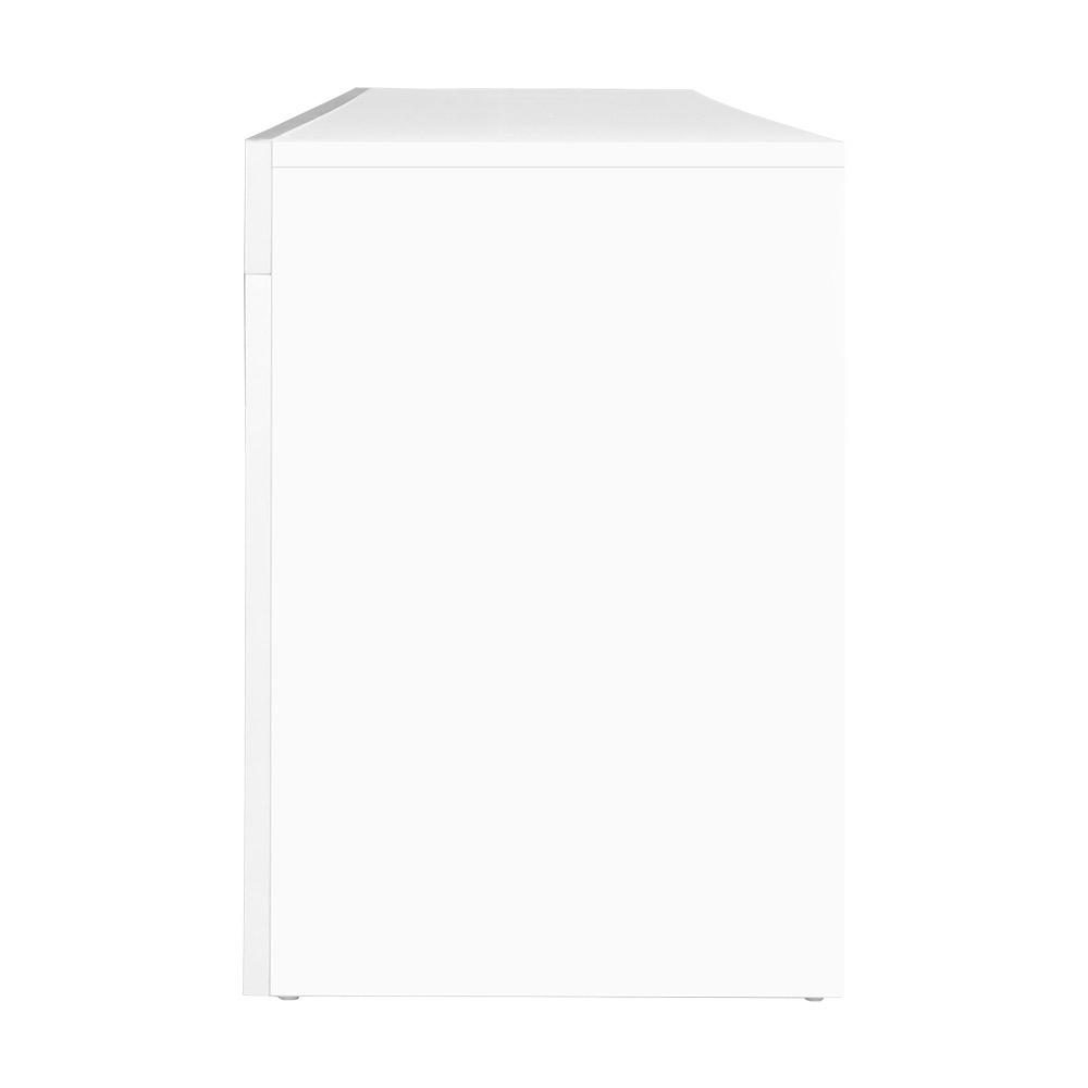 Artiss TV Cabinet Entertainment Unit Stand RGB LED Gloss 3 Doors 180cm – White