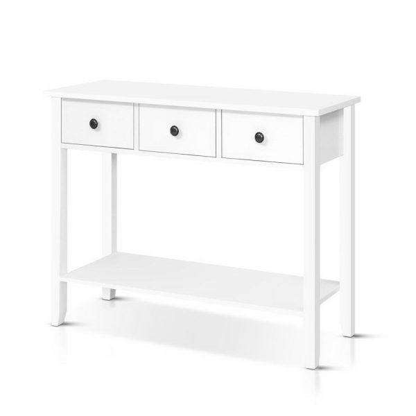 Hallway Console Table Hall Side Entry Drawers Display White Desk Furniture