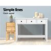 Hallway Console Table Hall Side Entry Drawers Display White Desk Furniture – 3 Drawer