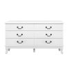 Artiss Chest of Drawers Dresser Table Lowboy Storage Cabinet White KUBI Bedroom – 120×36.5×65 cm