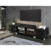 Entertainment Unit with Cabinets – Black
