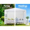 Instahut Gazebo 3×3 Outdoor Marquee Gazebos Wedding Party Camping Tent 4 Wall Panels