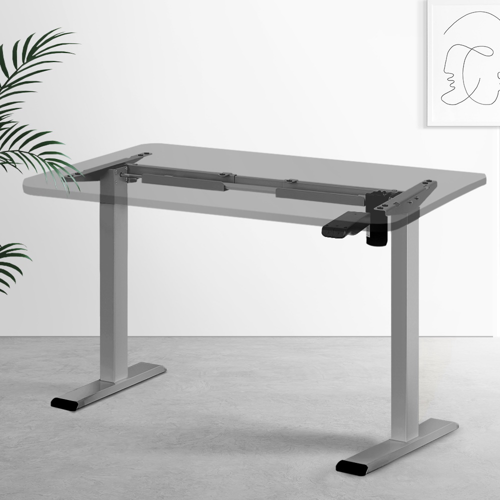 Artiss Standing Desk Sit Stand Motorised Height Adjustable Frame Only – Grey