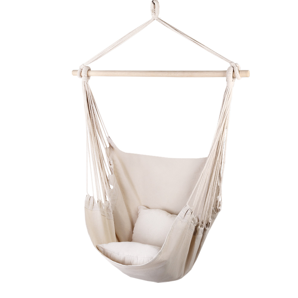 Gardeon Hammock Swing Chair – Cream, Without Stand