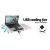 Artiss Laptop Table Desk Adjustable Stand With Fan – White
