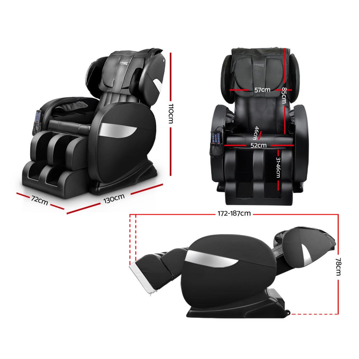 Electric Massage Chair – Black