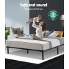 Artiss Metal Bed Frame Mattress Base Platform Wooden Black TED – QUEEN