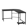 Artiss Corner Computer Desk L-Shaped Student Home Office Study Table Workstation – Black