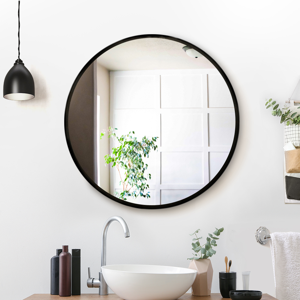 Embellir Round Wall Mirror Makeup Bathroom Mirror Frameless – 60 cm