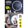 Embellir LED Wall Mirror With Light Bathroom Decor Round Mirrors Vintage – 80 cm
