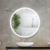 Embellir LED Wall Mirror With Light Bathroom Decor Round Mirrors Vintage – 90 cm