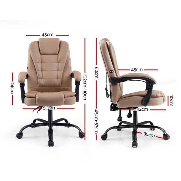 Electric Massage Office Chairs PU Leather Recliner Computer Gaming Seat