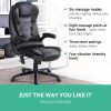 Artiss Massage Office Chair 8 Point PU Leather Office Chair – Black
