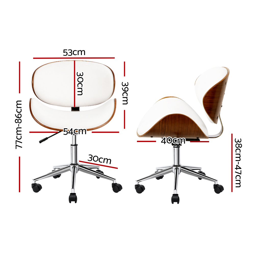 Artiss Leather Office Chair – White