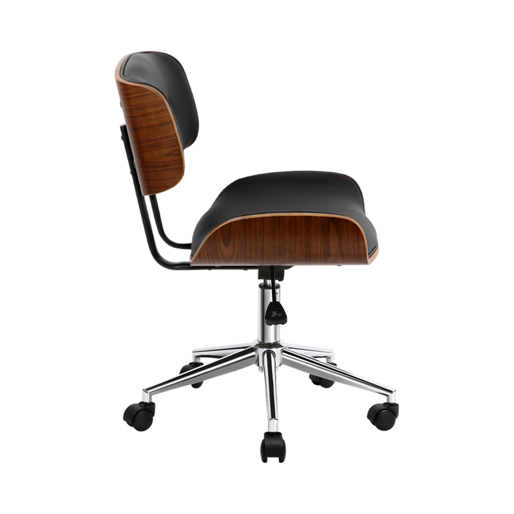 Artiss Wooden Fabric Office Chair – Black
