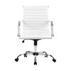 Artiss Gaming Office Chair Computer Desk Chairs Home Work Study – White, Mid Back Support