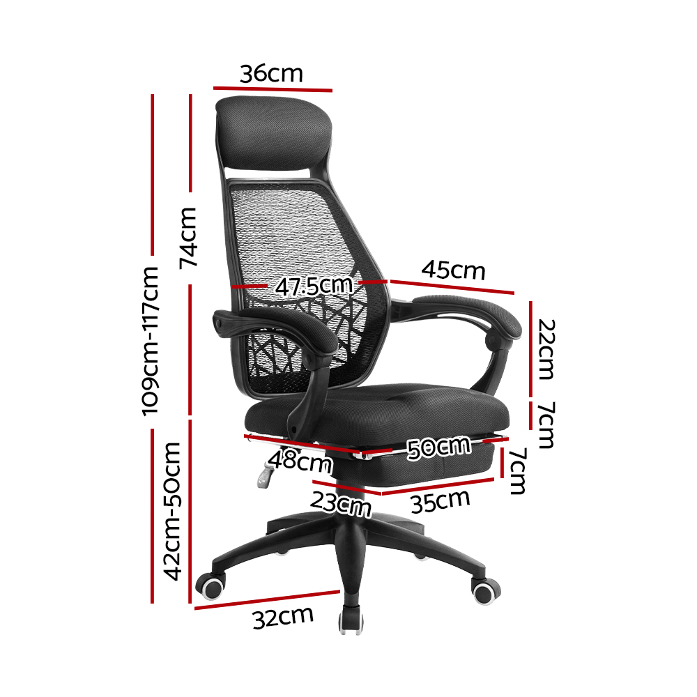 Artiss Gaming Office Chair Computer Desk Chair Home Work Study – Black