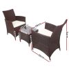 Gardeon 3 Piece Wicker Outdoor Furniture Set – Brown