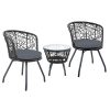 Gardeon Outdoor Patio Chair and Table – Black