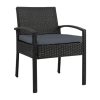 Gardeon Outdoor Furniture Bistro Wicker Chair Black – 1