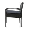 Gardeon Outdoor Furniture Bistro Wicker Chair Black – 1