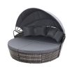 Gardeon Outdoor Lounge Setting Patio Furniture Sofa Wicker Garden Rattan Set Day Bed – Grey