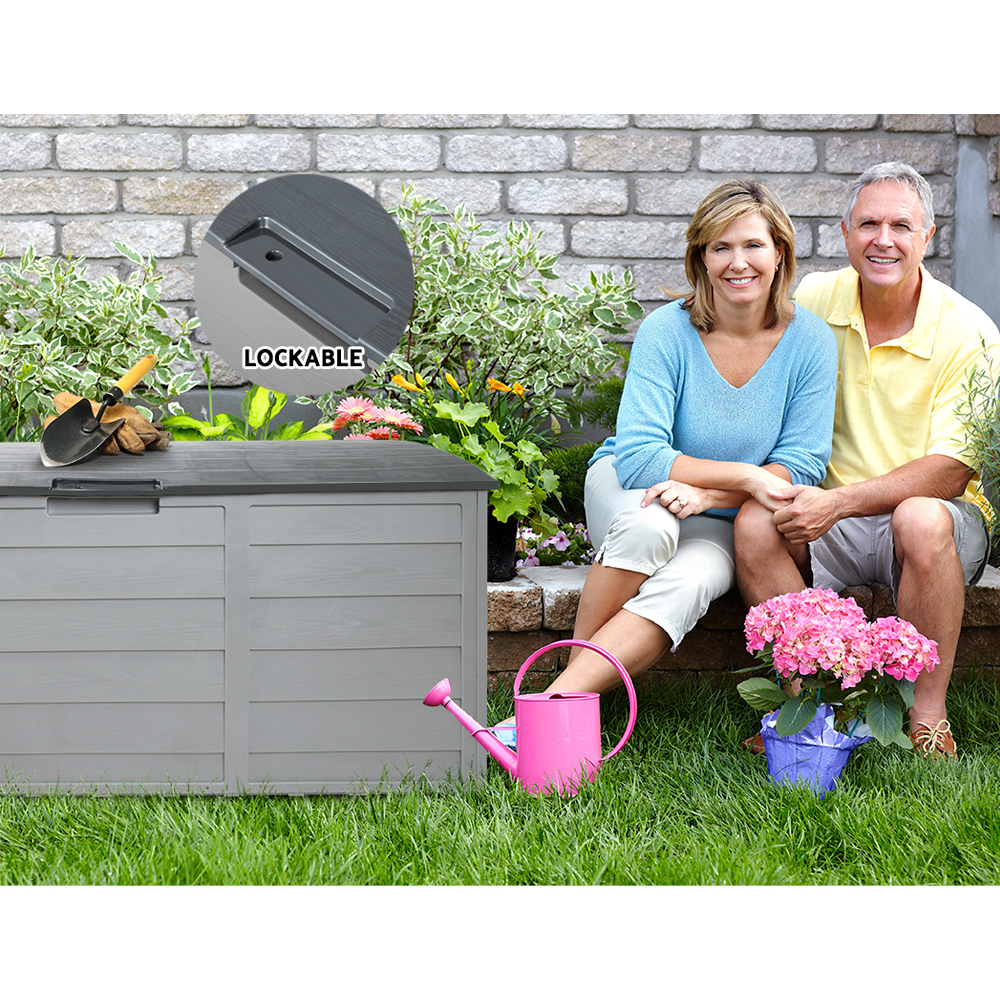 Gardeon 290L Outdoor Storage Box – Grey