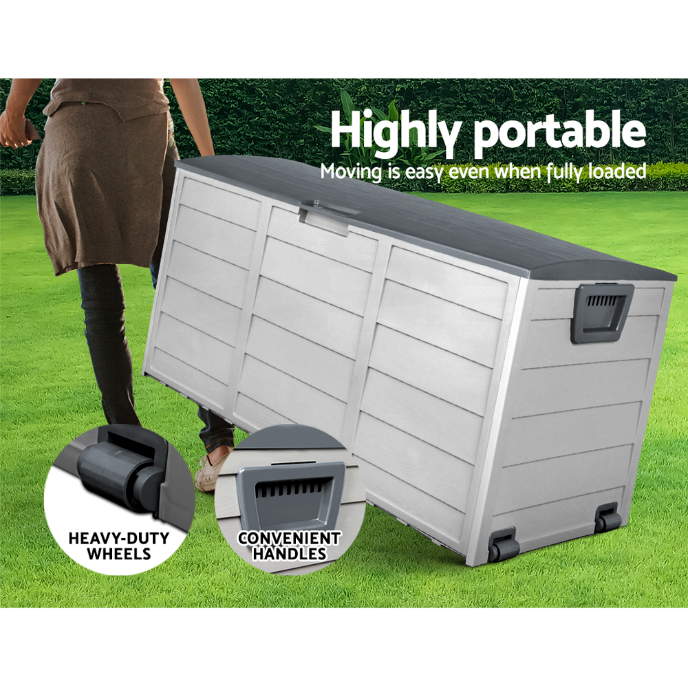 Gardeon 290L Outdoor Storage Box – Grey
