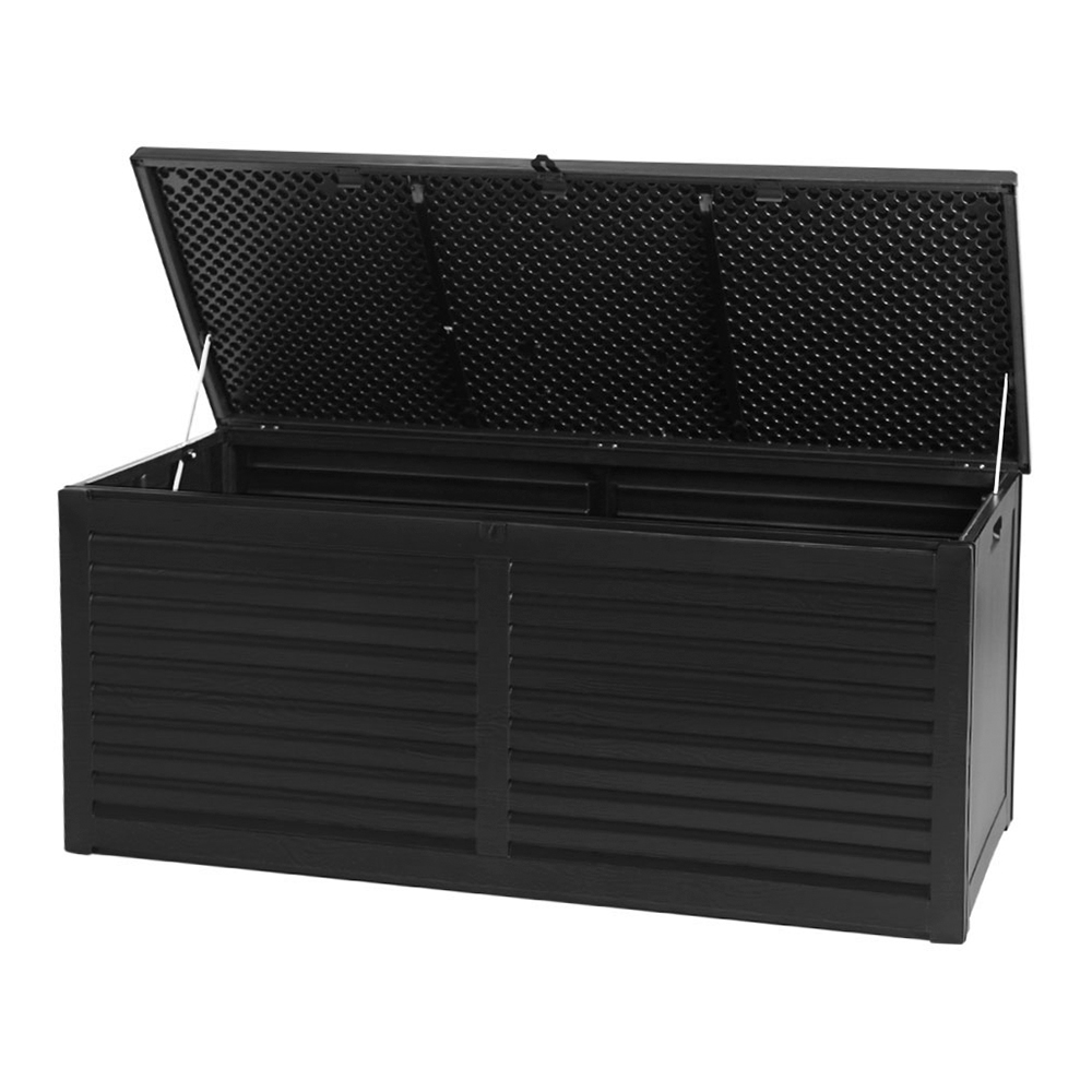 Gardeon Outdoor Storage Box Container Garden Toy Indoor Tool Chest Sheds – Black, 490 L