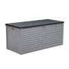 Gardeon Outdoor Storage Box Container Garden Toy Indoor Tool Chest Sheds – Dark Grey and Black, 490 L