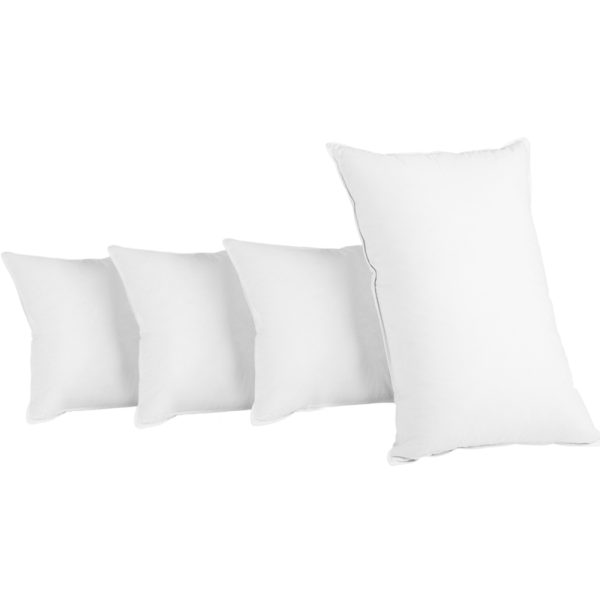 Bedding Set of 4 Medium & Firm Cotton Pillows