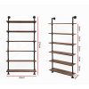 Artiss Rustic Wall Shelves Display Bookshelf Industrial DIY Pipe Shelf Brackets – 200x25x90 cm