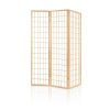 Artiss Room Divider Screen Wood Timber Dividers Fold Stand Wide – Beige, 3 Panel