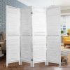 Artiss Room Divider Screen Privacy Wood Dividers Timber Stand – White, 4 Panel