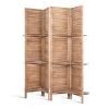 Artiss Room Divider Privacy Screen Foldable Partition Stand – Brown, 4 Panel