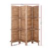Artiss Room Divider Privacy Screen Foldable Partition Stand – Brown, 4 Panel