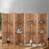 Artiss Room Divider Privacy Screen Foldable Partition Stand – Brown, 8 Panel