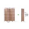Artiss Room Divider Screen Privacy Timber Foldable Dividers Stand – Natural, 4 Panel