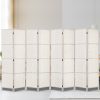 Artiss Room Divider Screen Privacy Timber Foldable Dividers Stand – White, 8 Panel