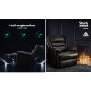 Recliner Chair Armchair Luxury Single Lounge Sofa Couch Leather Black