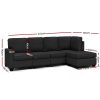 Artiss Sofa Lounge Set Modular Chaise Chair Suite Couch Dark Grey – 5 Seater