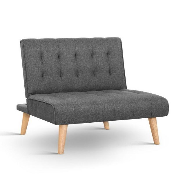 Glenn Linen Sofa Bed Lounge Chair Single Seater Modular Bed Set