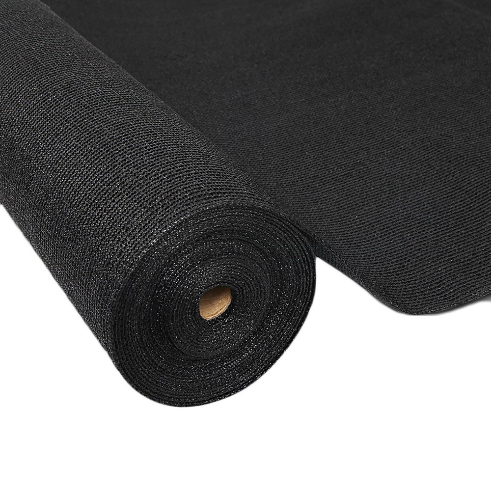 Instahut Shade Sail Cloth – Black, 3.66×10 m